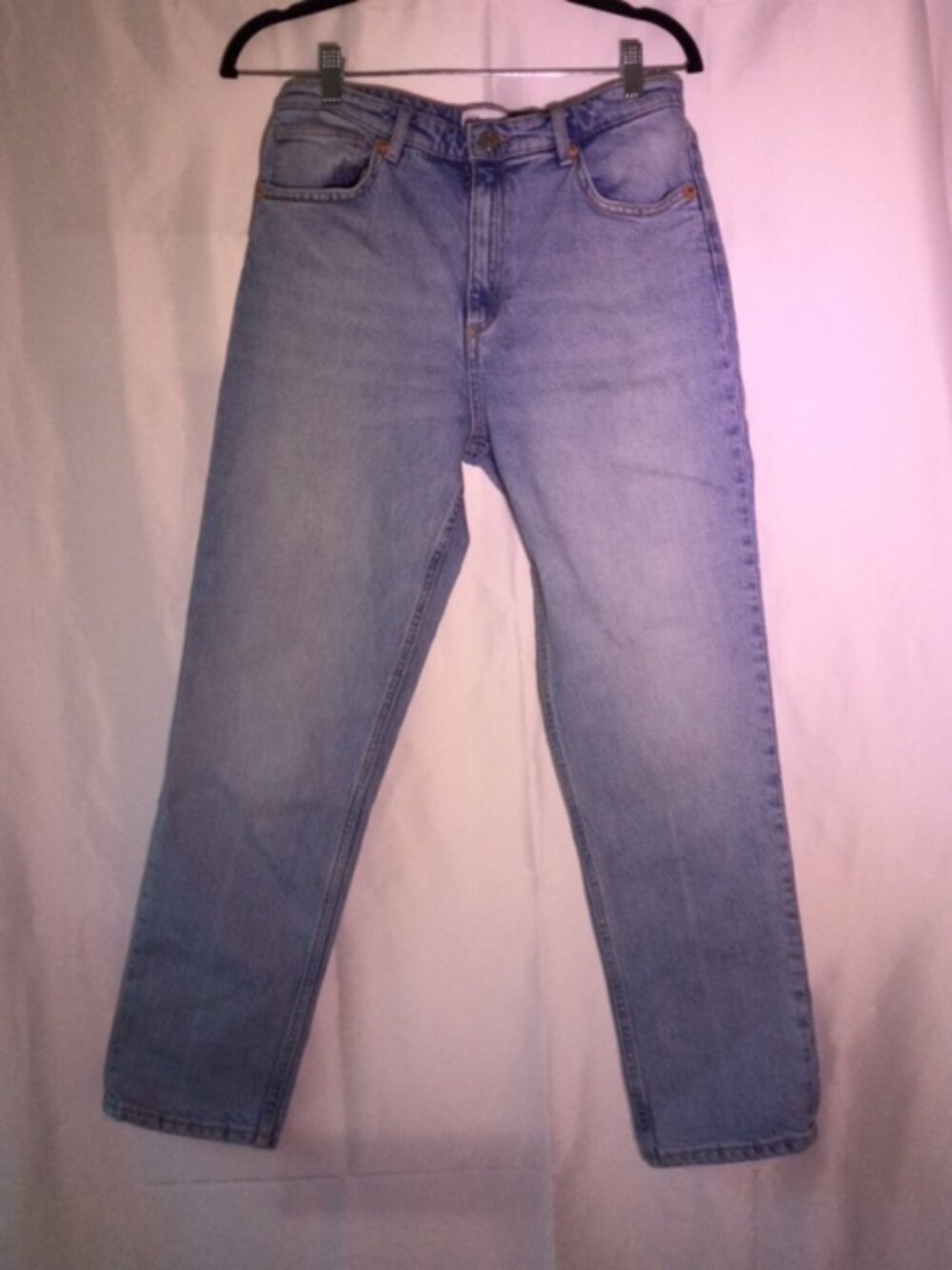 Zara Light Blue Straight Leg Jeans